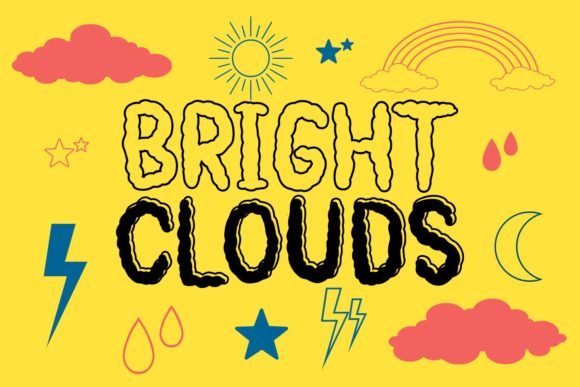 Bright Clouds: A Whimsical Font That Captures the Spirit of Creativity
